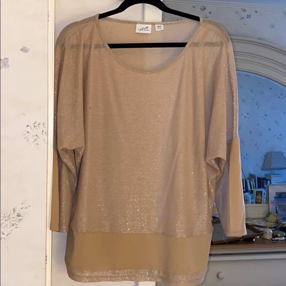 Sheer gold top